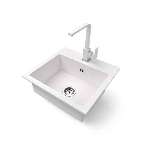 Gránit mosogatótálca - NERO Uno - fehér