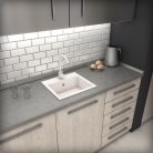 Gránit mosogatótálca - NERO Uno - fehér