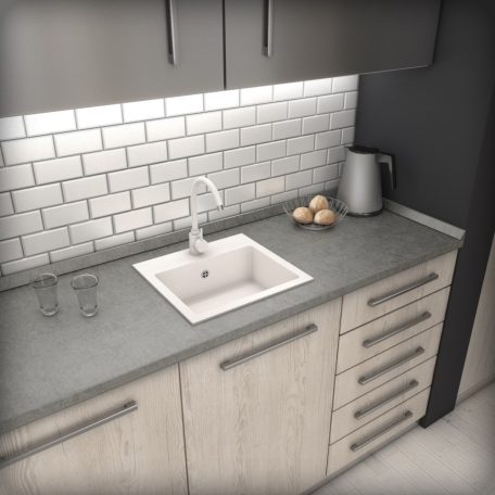 Gránit mosogatótálca - NERO Uno - fehér