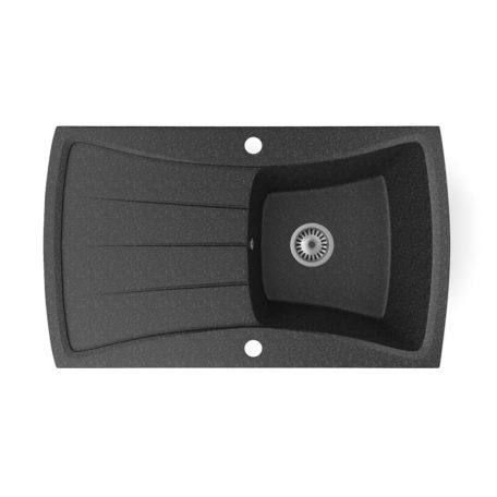 Gránit mosogatótálca - NERO Venezia - szemcsés fekete