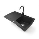 Gránit mosogatótálca - NERO Venezia - szemcsés fekete