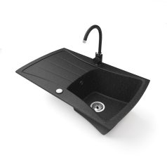 Gránit mosogatótálca - NERO Venezia - szemcsés fekete