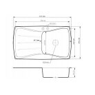 Gránit mosogatótálca - NERO Venezia - szemcsés fekete