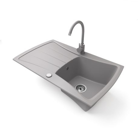 Gránit mosogatótálca - NERO Venezia - szürke