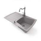 Gránit mosogatótálca - NERO Venezia - szürke