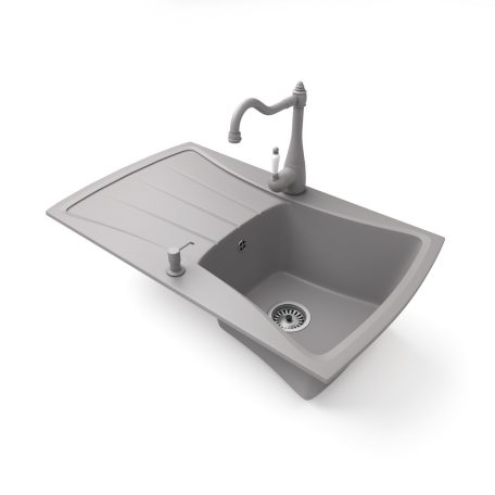 Gránit mosogatótálca - NERO Venezia - szürke