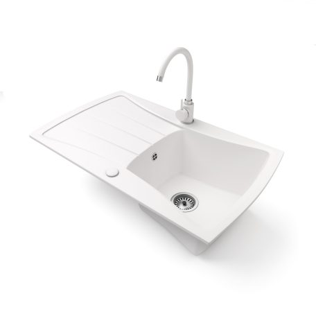 Gránit mosogatótálca - NERO Venezia - fehér