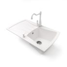 Gránit mosogatótálca - NERO Venezia - fehér