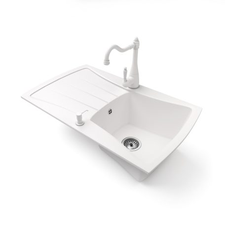 Gránit mosogatótálca - NERO Venezia - fehér