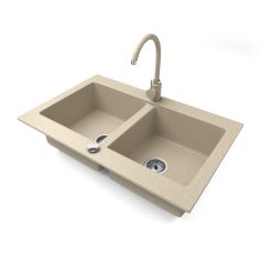 Gránit mosogatótálca - NERO Verso - bézs