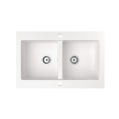 Gránit mosogatótálca - NERO Verso - fehér