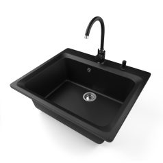 Gránit mosogató - NERO Italia - matt fekete